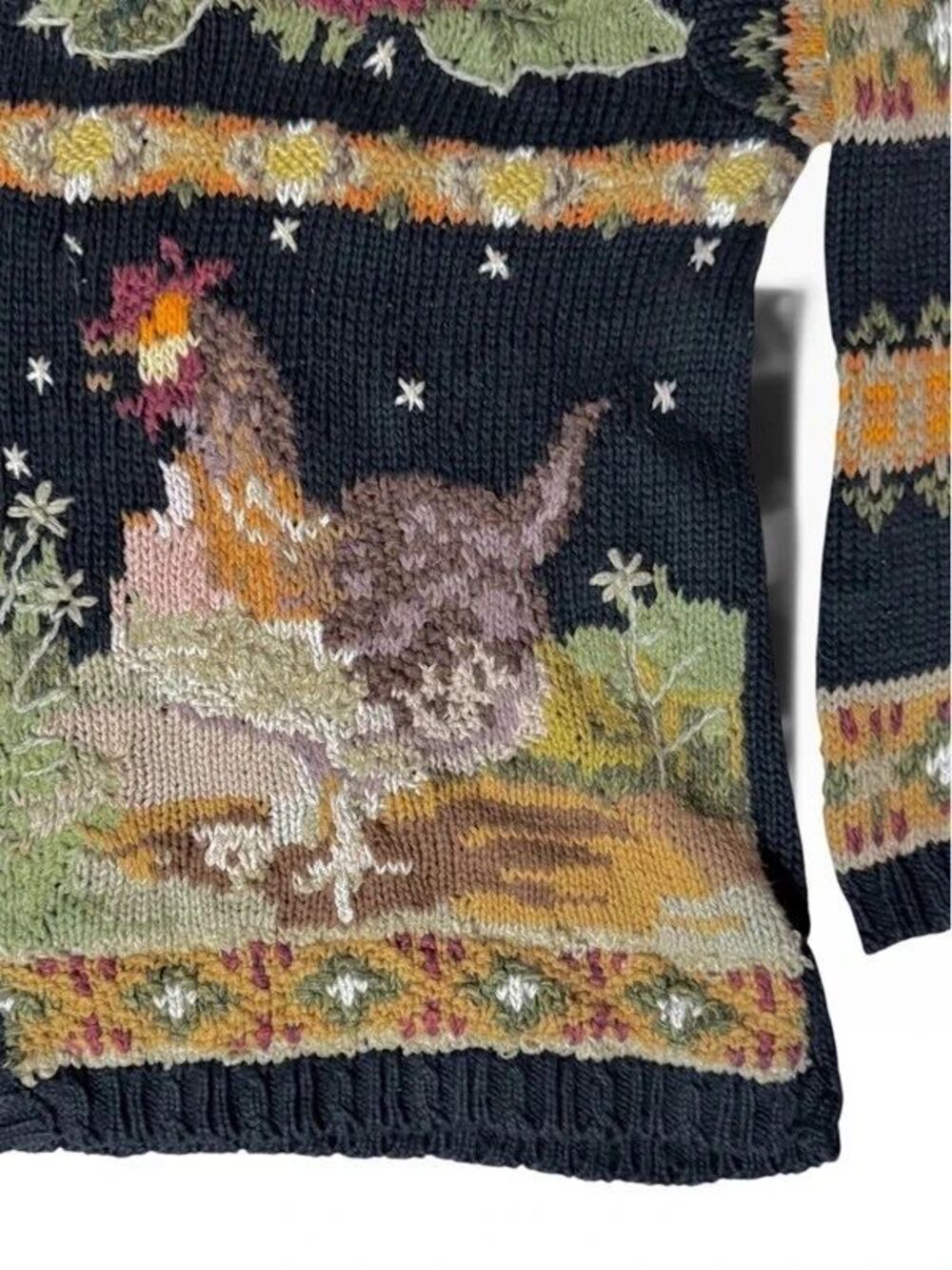 Halloween Kitschy Novelty Autumn Pumpkin Rooster Harvest Tiara Cardigan US 18/20 - Picture 10 of 11